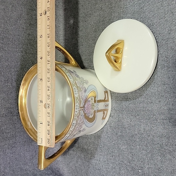 Set Of Art Deco Sugar Bowl And Creamer - Picture 4 of 9